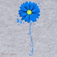 Colon Cancer Awareness Ribbon Daisy Women's Sweatshirt thumb 2