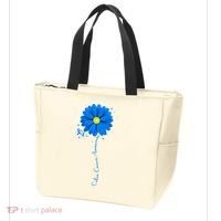 Colon Cancer Awareness Ribbon Daisy Tote Bag thumb 3