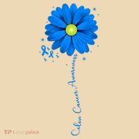 Colon Cancer Awareness Ribbon Daisy Tote Bag thumb 4