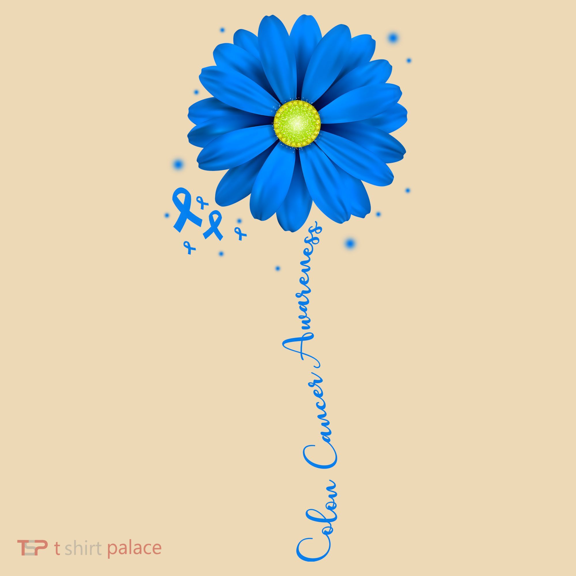 Colon Cancer Awareness Ribbon Daisy Tote Bag