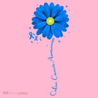 Colon Cancer Awareness Ribbon Daisy Coaster thumb 2