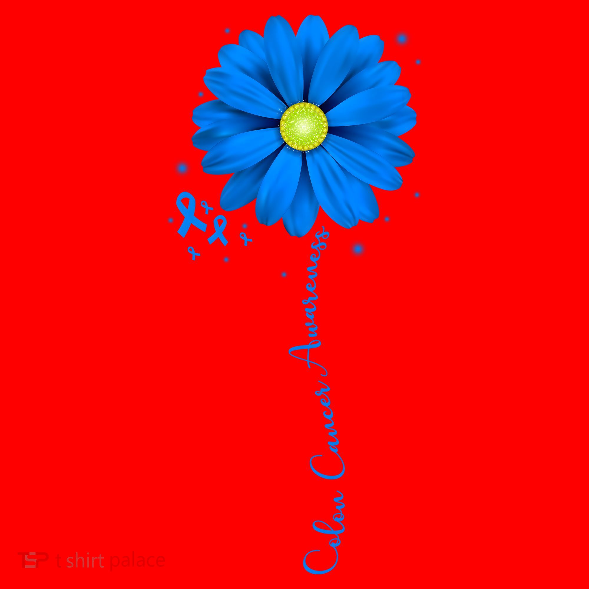 Colon Cancer Awareness Ribbon Daisy Santa Hat