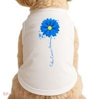 Colon Cancer Awareness Ribbon Daisy Doggie Tank thumb 0