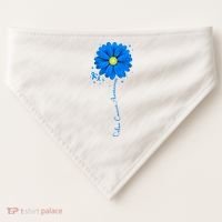 Colon Cancer Awareness Ribbon Daisy USA-Made Doggie Bandana thumb 0