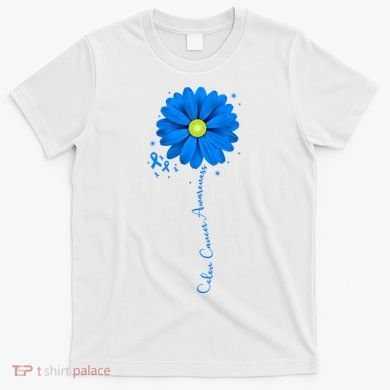 Colon Cancer Awareness Ribbon Daisy T-Shirt