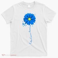 Colon Cancer Awareness Ribbon Daisy T-Shirt thumb 0