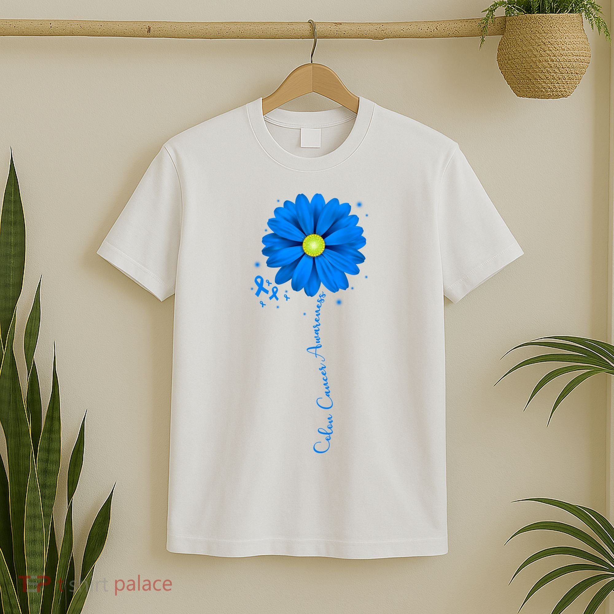 Colon Cancer Awareness Ribbon Daisy T-Shirt