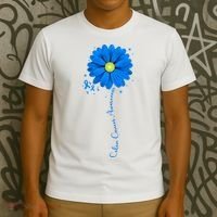 Colon Cancer Awareness Ribbon Daisy T-Shirt thumb 3
