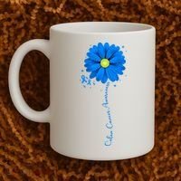 Colon Cancer Awareness Ribbon Daisy Coffee Mug thumb 2