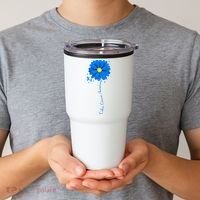 Colon Cancer Awareness Ribbon Daisy Tumbler thumb 2