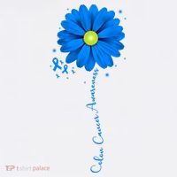 Colon Cancer Awareness Ribbon Daisy Baby Bodysuit thumb 2