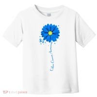 Colon Cancer Awareness Ribbon Daisy Toddler T-Shirt thumb 0