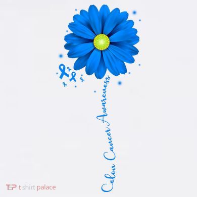 Colon Cancer Awareness Ribbon Daisy Women's Perfect Tri Rocker Tank