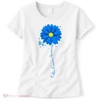 Colon Cancer Awareness Ribbon Daisy Women's T-Shirt thumb 0