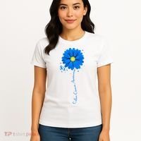 Colon Cancer Awareness Ribbon Daisy Women's T-Shirt thumb 4
