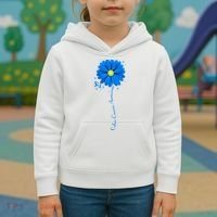 Colon Cancer Awareness Ribbon Daisy Kids Hoodie thumb 3