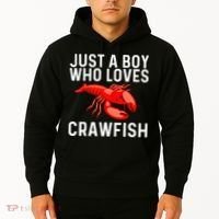 Cool Crawfish Art For Lobster Crawdad Boil Food Hoodie thumb 2