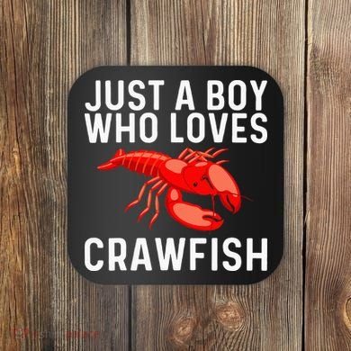 Cool Crawfish Art For Lobster Crawdad Boil Food Coaster