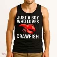 Cool Crawfish Art For Lobster Crawdad Boil Food Tank Top thumb 3