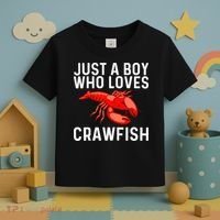 Cool Crawfish Art For Lobster Crawdad Boil Food Toddler T-Shirt thumb 3