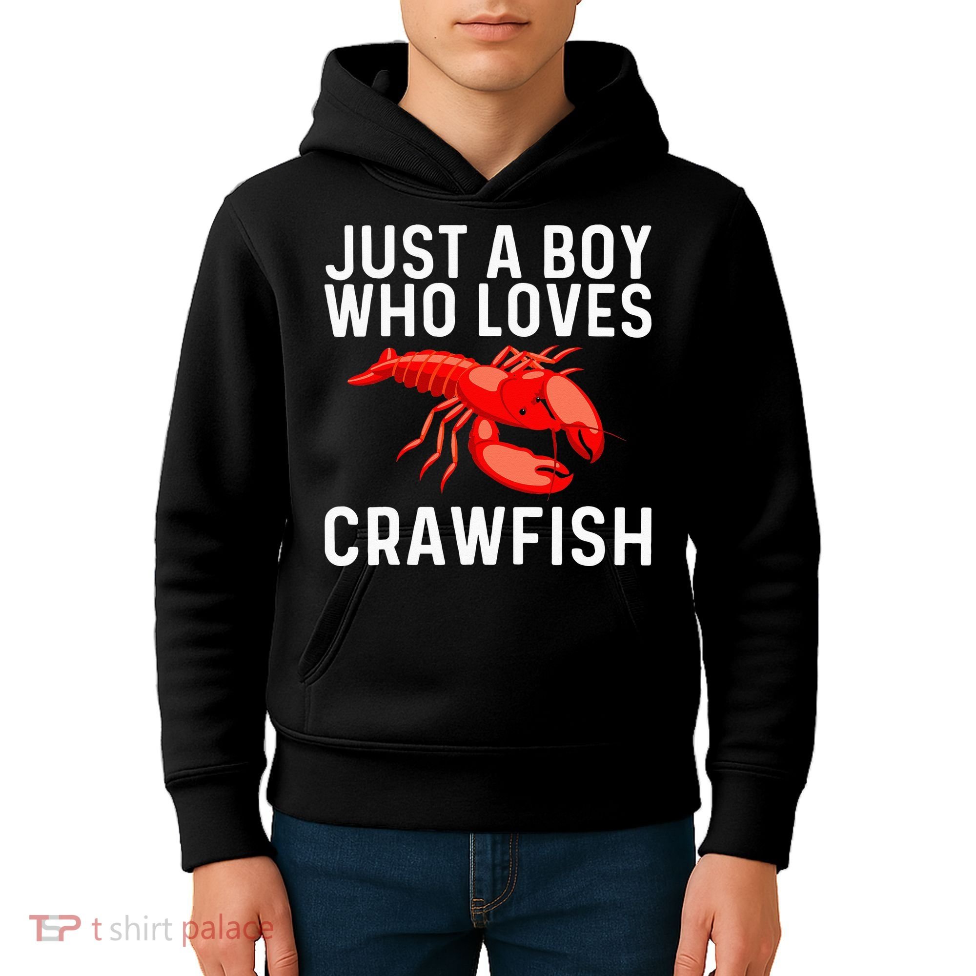 Cool Crawfish Art For Lobster Crawdad Boil Food Kids Hoodie