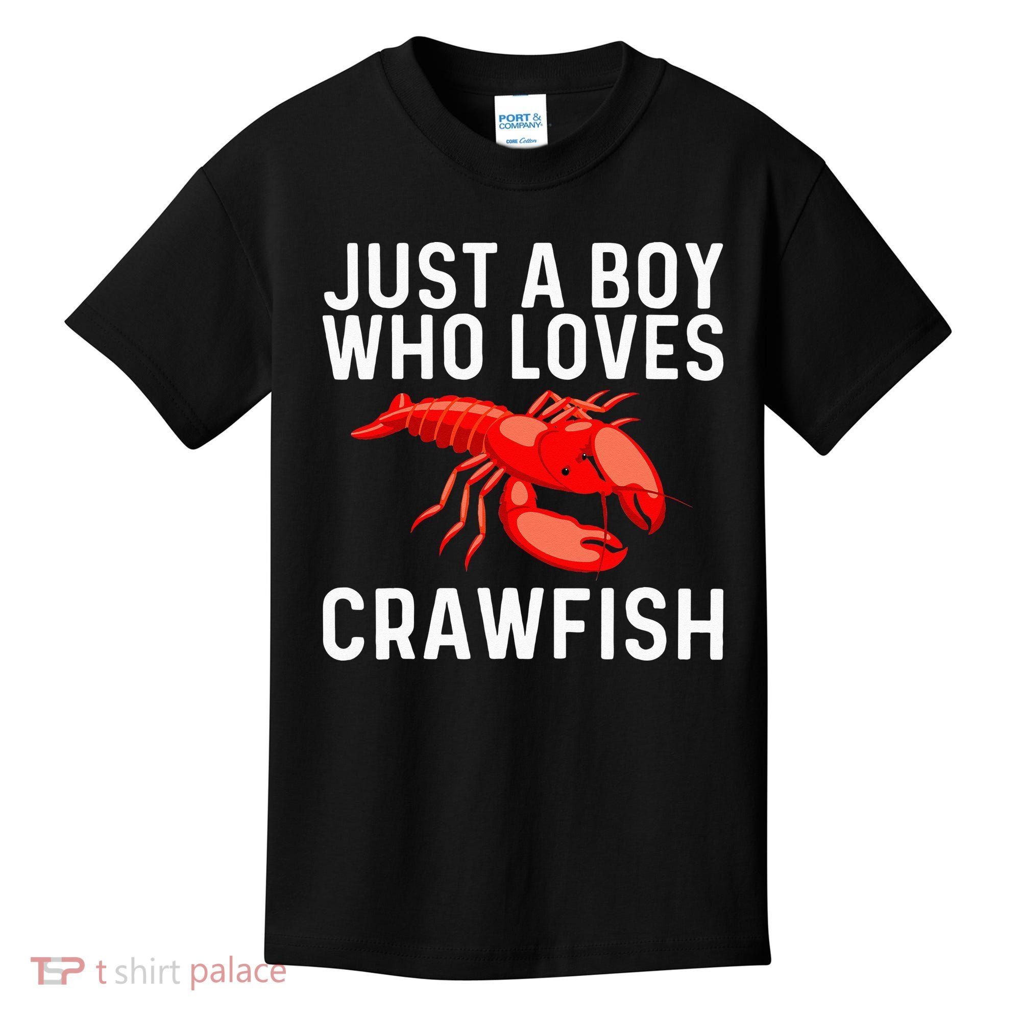 Cool Crawfish Art For Lobster Crawdad Boil Food Kids T-Shirt
