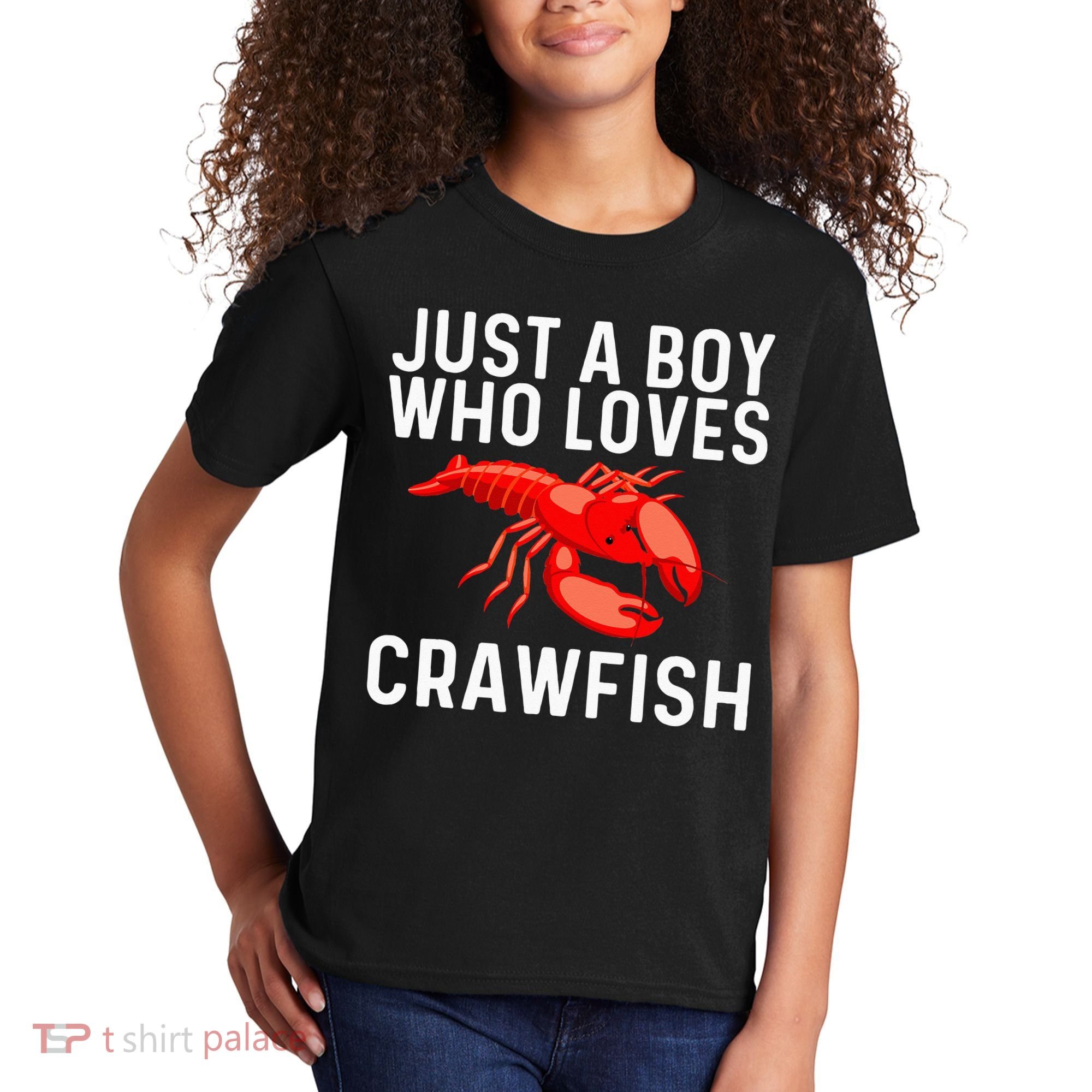 Cool Crawfish Art For Lobster Crawdad Boil Food Kids T-Shirt