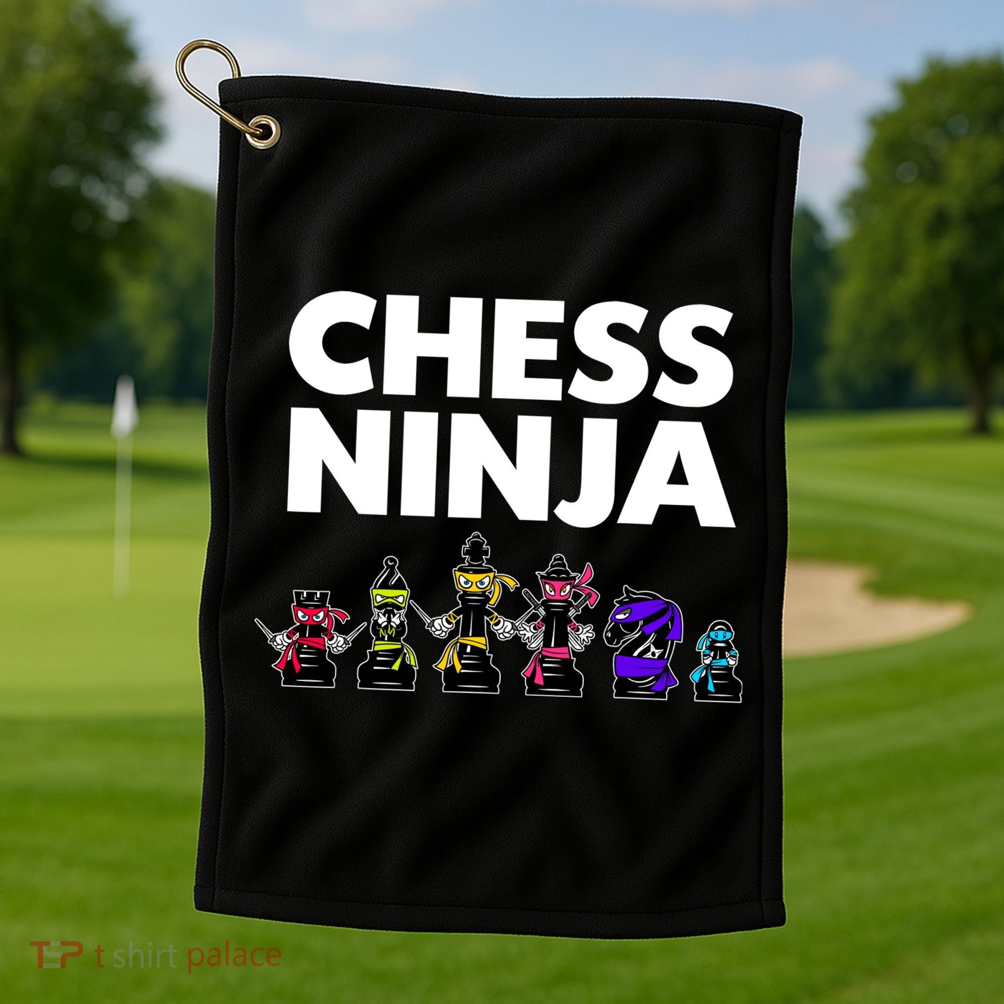 Cool Chess Art For Boy Chess Player Chess Lovers Golf Towel