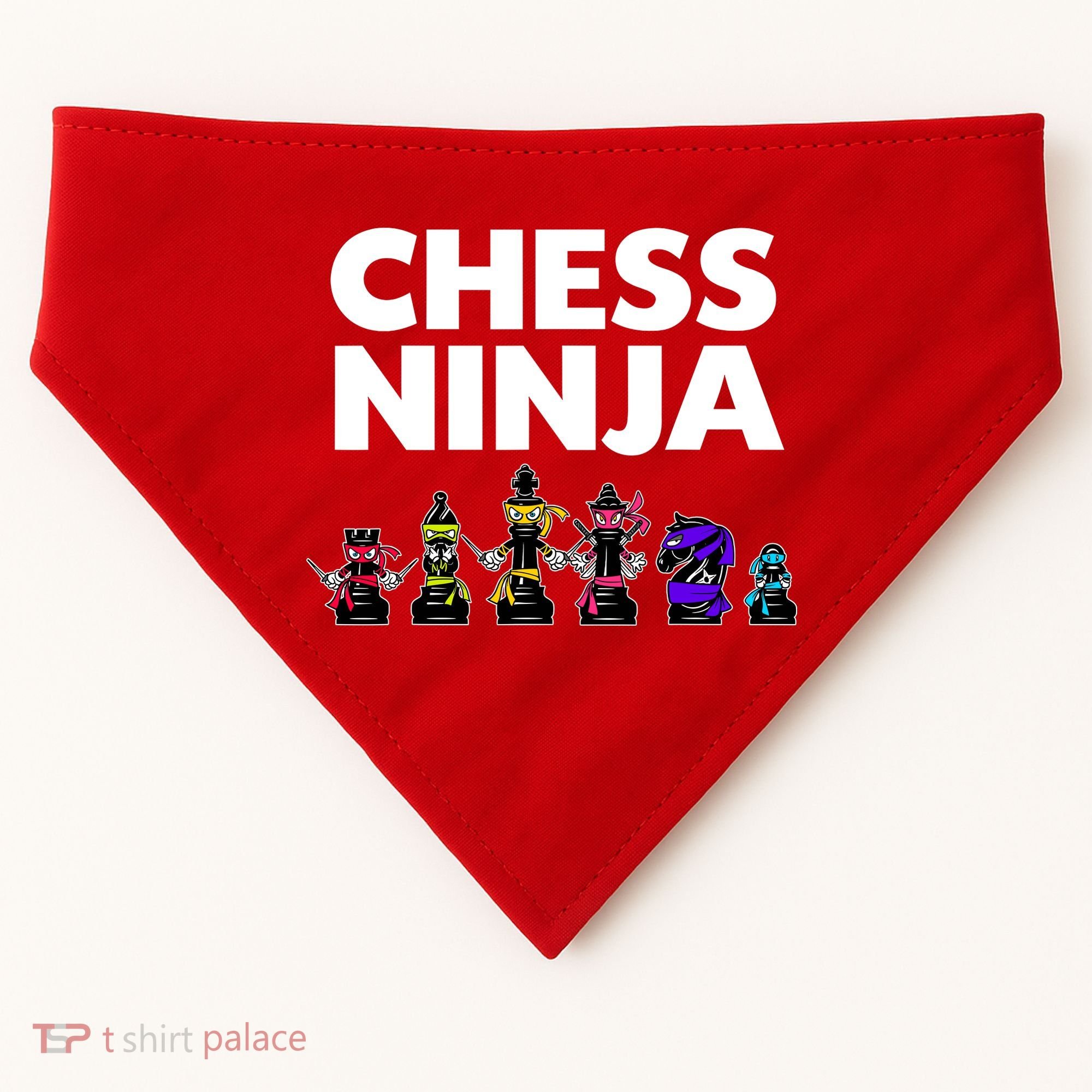 Cool Chess Art For Boy Chess Player Chess Lovers USA-Made Doggie Bandana