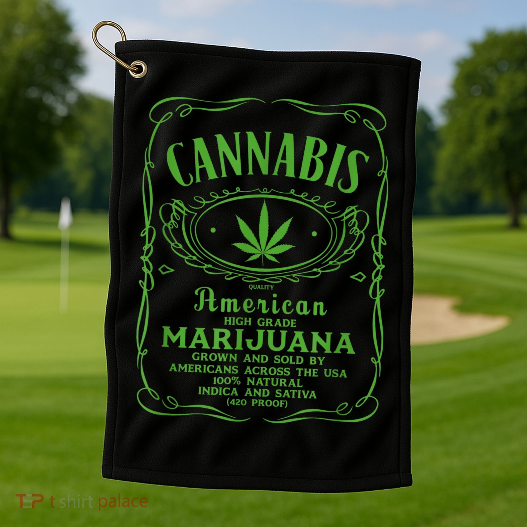 Cannabis Golf Towel