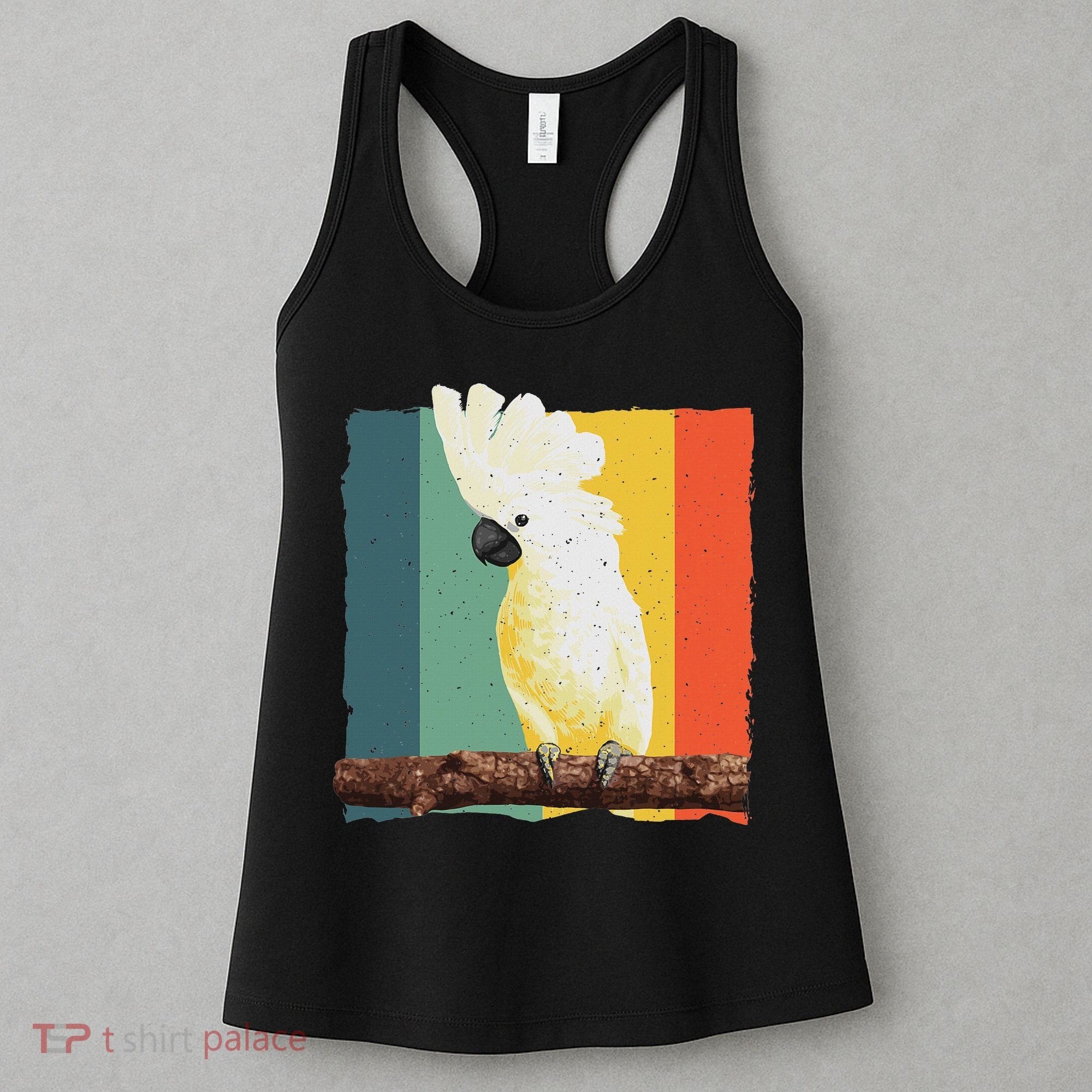 Cool Cockatoo Art For Women Parrot Lover Goffin Cockatoo Women's Tank Top