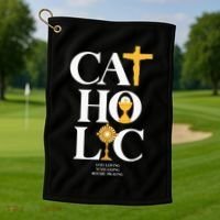 Catholic Golf Towel thumb 1