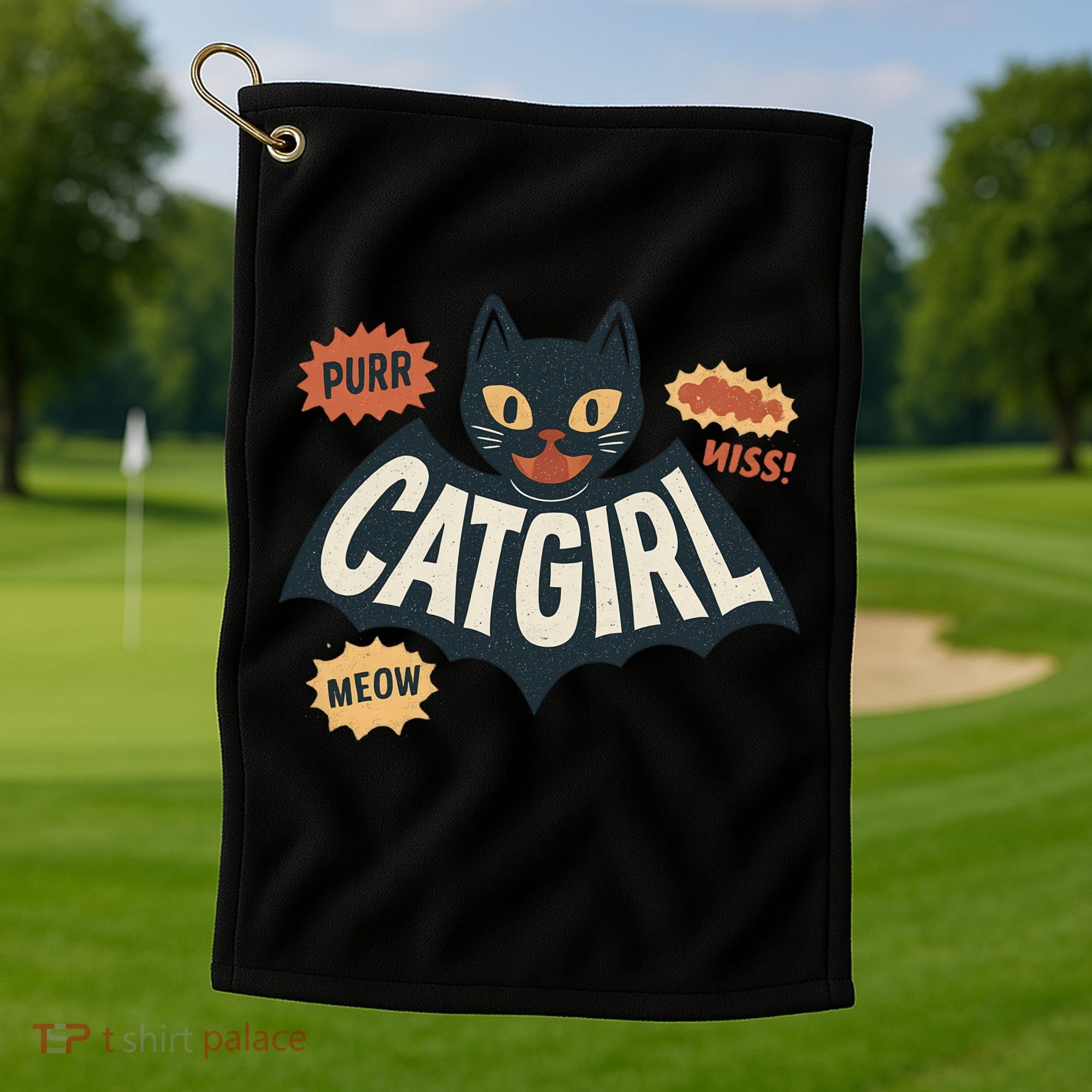 Catgirl Golf Towel