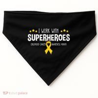 Childhood Cancer Awareness Rn Nurse Pediatric Oncology USA-Made Doggie Bandana thumb 0