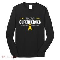 Childhood Cancer Awareness Rn Nurse Pediatric Oncology Long Sleeve Shirt thumb 0