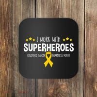 Childhood Cancer Awareness Rn Nurse Pediatric Oncology Coaster thumb 0