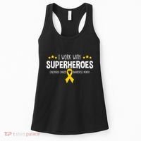 Childhood Cancer Awareness Rn Nurse Pediatric Oncology Women's Tank Top thumb 0