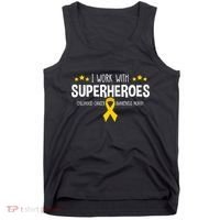 Childhood Cancer Awareness Rn Nurse Pediatric Oncology Tank Top thumb 0