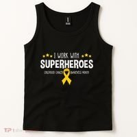 Childhood Cancer Awareness Rn Nurse Pediatric Oncology Tank Top thumb 2