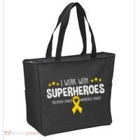 Childhood Cancer Awareness Rn Nurse Pediatric Oncology Tote Bag thumb 2