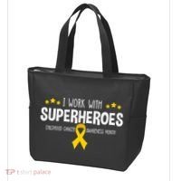 Childhood Cancer Awareness Rn Nurse Pediatric Oncology Tote Bag thumb 3