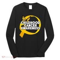 Childhood Cancer Awareness Butterfly Ribbon Long Sleeve Shirt thumb 0