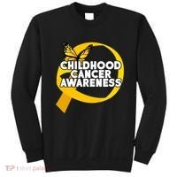 Childhood Cancer Awareness Butterfly Ribbon Sweatshirt thumb 0