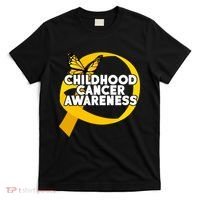 Childhood Cancer Awareness Butterfly Ribbon T-Shirt thumb 0