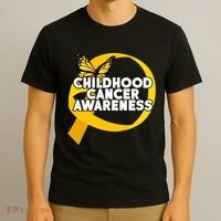 Childhood Cancer Awareness Butterfly Ribbon T-Shirt thumb 3