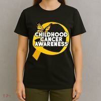 Childhood Cancer Awareness Butterfly Ribbon T-Shirt thumb 4