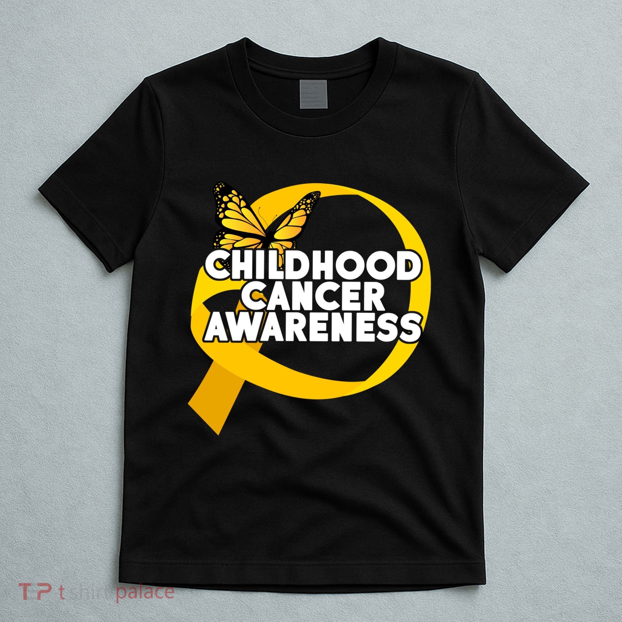 Childhood Cancer Awareness Butterfly Ribbon T-Shirt