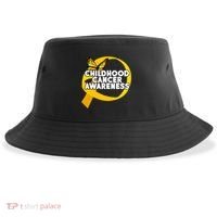 Childhood Cancer Awareness Butterfly Ribbon Sustainable Bucket Hat thumb 0