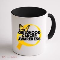 Childhood Cancer Awareness Butterfly Ribbon Coffee Mug thumb 1