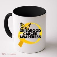 Childhood Cancer Awareness Butterfly Ribbon Coffee Mug thumb 0